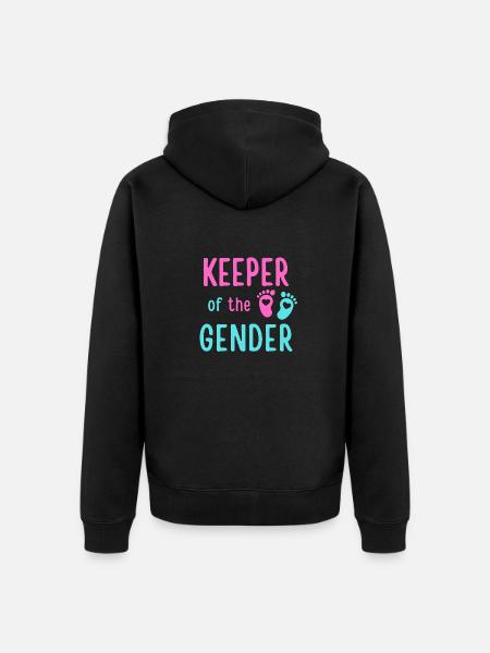 Keeper Of The Gender - Unisex Premium Organic Zip Hoodie - black