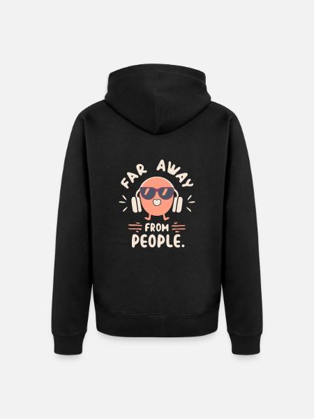 Headset - Unisex Premium Bio Zip Hoodie - Schwarz