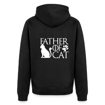 Amant de chat père de chats - Veste à capuche bio Premium Unisexe - noir - Dos - Nico (187cm)