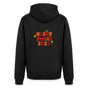 Joyeux Noël nautique 2023 - Veste à capuche bio Premium Unisexe - noir - Dos - Nico (187cm)