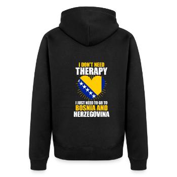 Bosna Bosanac Bosnie-Herzégovine Balkans - Veste à capuche bio Premium Unisexe - noir - Dos - Nico (187cm)