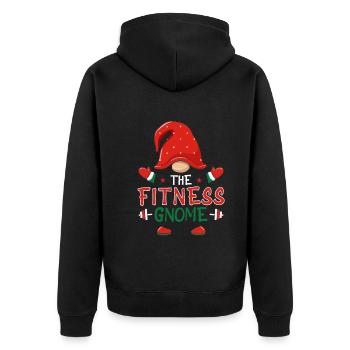 Le Gnome Fitness - Merry Christmas Fitness - Veste à capuche bio Premium Unisexe - noir - Dos - Nico (187cm)