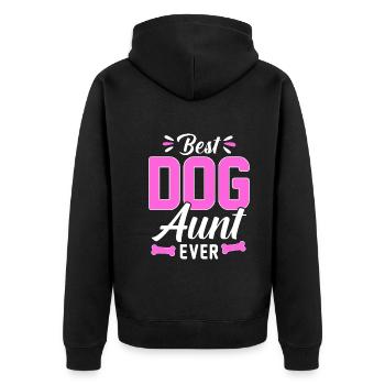 Meilleure tante de chien de tous les temps - Dog Lovers - Veste à capuche bio Premium Unisexe - noir - Dos - Nico (187cm)