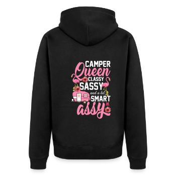 Camping-car Queen Camping Girl Caravane - Veste à capuche bio Premium Unisexe - noir - Dos - Nico (187cm)