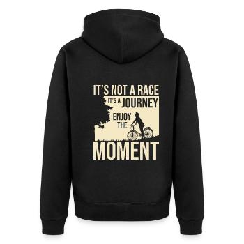 Ce n’est pas une course C’est un voyage - vélo - Veste à capuche bio Premium Unisexe - noir - Dos - Nico (187cm)