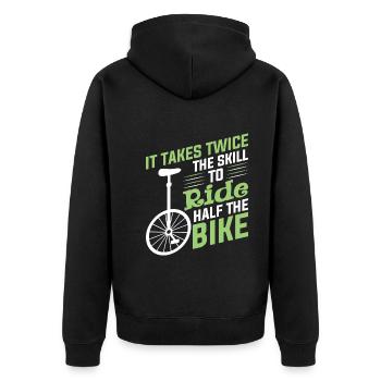 Unicycle Ride Bike Funny Bike Dicton - Veste à capuche bio Premium Unisexe - noir - Dos - Nico (187cm)