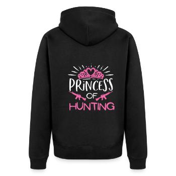 Prinzessin Der Jagd - Unisex Premium Bio Zip Hoodie - Schwarz - Hinten - Nico (187cm)