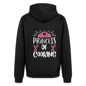 Princesse de la cuisine - Veste à capuche bio Premium Unisexe - noir - Dos - Nico (187cm)
