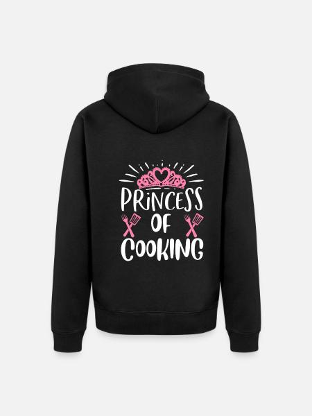 Princess Of Cooking - Unisex Premium Organic Zip Hoodie - black