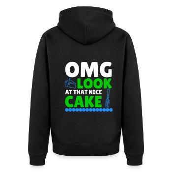Omg Découvrez ce beau gâteau - Cuisine - Veste à capuche bio Premium Unisexe - noir - Dos - Nico (187cm)