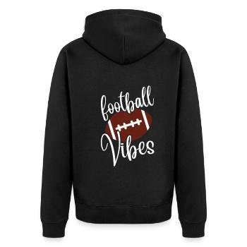 Football Vibes - Joueur de football - Veste à capuche bio Premium Unisexe - noir - Dos - Nico (187cm)