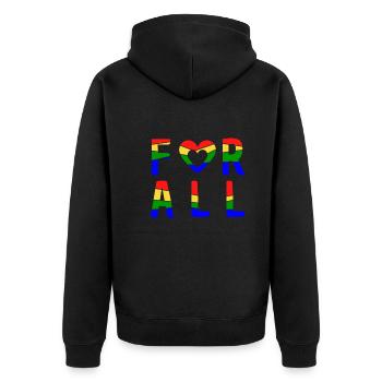 Pour tous - LGBTQ - Veste à capuche bio Premium Unisexe - noir - Dos - Nico (187cm)