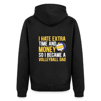 Volleyball Père Beach Volleyball Papa - Veste à capuche bio Premium Unisexe - noir - Dos - Nico (187cm)