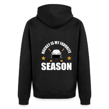 Le hockey est ma saison préférée rétro - Veste à capuche bio Premium Unisexe - noir - Dos - Nico (187cm)