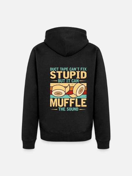 Lustiger Spruch Für Heimwerker - Unisex Premium Bio Zip Hoodie - Schwarz