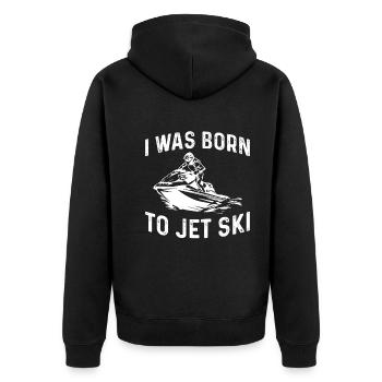 Je suis né pour être un jet ski - jet skieur - Veste à capuche bio Premium Unisexe - noir - Dos - Nico (187cm)