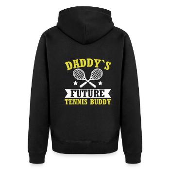 Le futur ami de tennis de son père - Veste à capuche bio Premium Unisexe - noir - Dos - Nico (187cm)