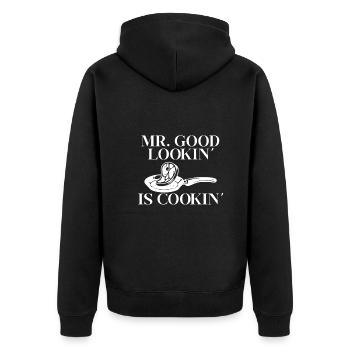 Mr. Good Lookin' Is Cookin' - Cuisine - Veste à capuche bio Premium Unisexe - noir - Dos - Nico (187cm)