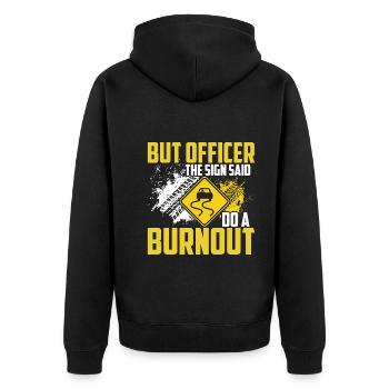 Mais le panneau disait : « Burn-out. » - Veste à capuche bio Premium Unisexe - noir - Dos - Nico (187cm)