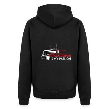 La conduite de camion est ma passion - chauffeur de camion - Veste à capuche bio Premium Unisexe - noir - Dos - Nico (187cm)