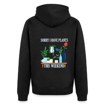 Je suis désolé de planter ce week-end - Veste à capuche bio Premium Unisexe - noir - Dos - Nico (187cm)
