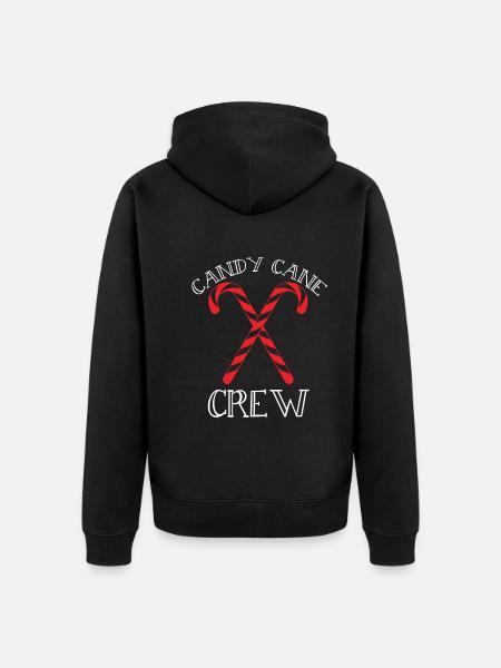 Candy Cane Crew - Christmas - Unisex Premium Organic Zip Hoodie - black