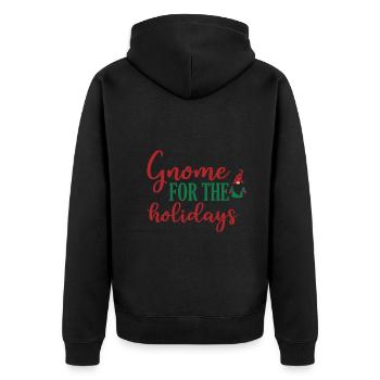 Dwarf for the holidays - Xmas - Unisex Premium Organic Zip Hoodie - black - Back - Nico (187cm)
