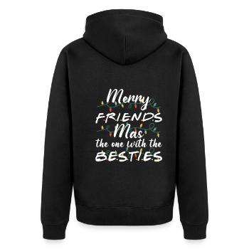 Merry Friends Mas celui avec le meilleur - Veste à capuche bio Premium Unisexe - noir - Dos - Nico (187cm)