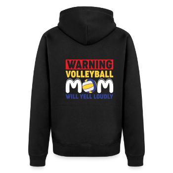 Ich Trinke Nicht Wenn Ich Volleyball Schau Oh Wart - Unisex Premium Bio Zip Hoodie - Schwarz - Hinten - Nico (187cm)