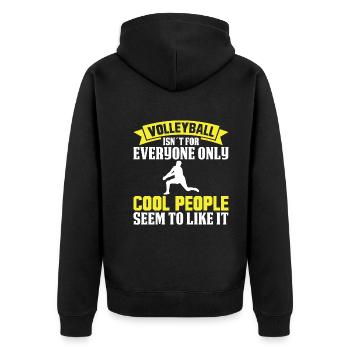 Get up and shine It's volleyball time - Unisex Premium Organic Zip Hoodie - black - Back - Nico (187cm)