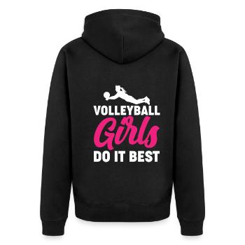 Le volleyball n’est pas pour tout le monde, juste pour les gens cool - Veste à capuche bio Premium Unisexe - noir - Dos - Nico (187cm)