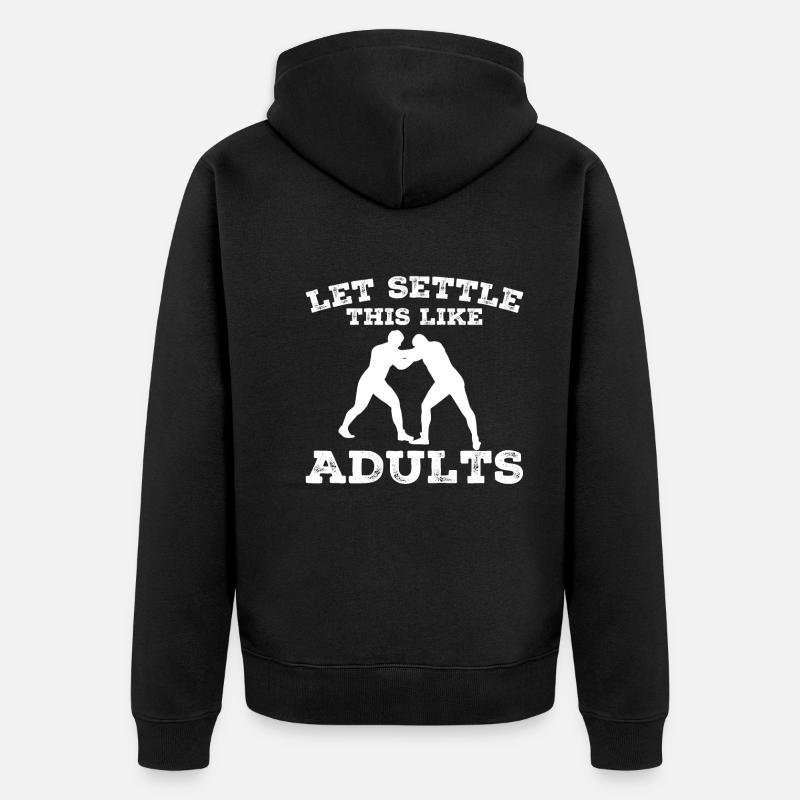 Faisons-le comme des adultes - Veste à capuche bio Premium Unisexe - noir