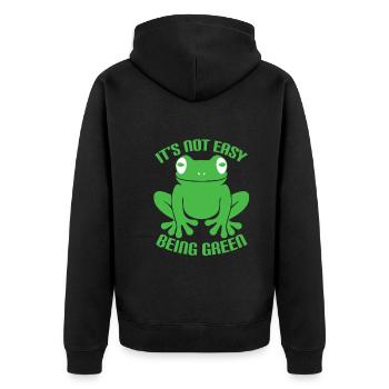 Ce n’est pas facile d’être vert - Veste à capuche bio Premium Unisexe - noir - Dos - Nico (187cm)