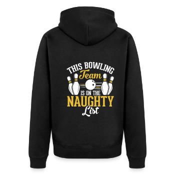 Cette équipe de bowling est sur la liste du mal - Veste à capuche bio Premium Unisexe - noir - Dos - Nico (187cm)