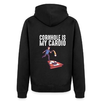 Pickleball Racket Pickle Ball I Dont Alway Play - Unisex Premium Organic Zip Hoodie - black - Back - Nico (187cm)