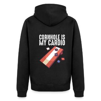 Cornhole est mon cardio cornhole sacs Cornhole - Veste à capuche bio Premium Unisexe - noir - Dos - Nico (187cm)