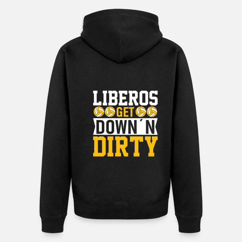 Liberos Werden Schmutzig - Unisex Premium Bio Zip Hoodie - Schwarz