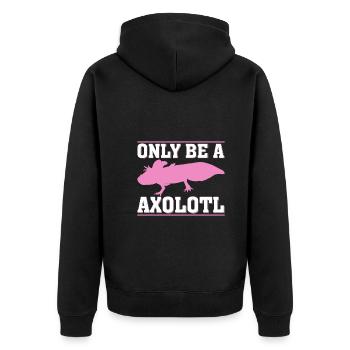 Juste être un axolotl - Veste à capuche bio Premium Unisexe - noir - Dos - Nico (187cm)