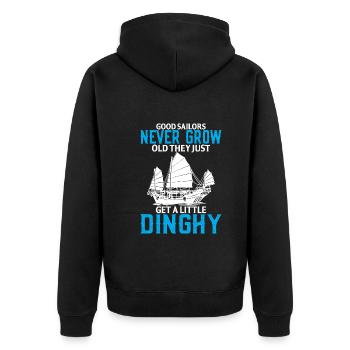 Les bons marins ne vieillissent jamais, ils deviennent juste un - Veste à capuche bio Premium Unisexe - noir - Dos - Nico (187cm)