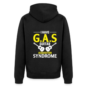 J’ai le syndrome d’acquisition de la guitare G.A.S - Veste à capuche bio Premium Unisexe - noir - Dos - Nico (187cm)