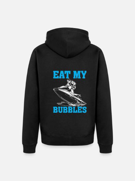 Eat my bubbles - Unisex Premium Organic Zip Hoodie - black