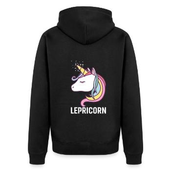 Lepricorn - Veste à capuche bio Premium Unisexe - noir - Dos - Nico (187cm)