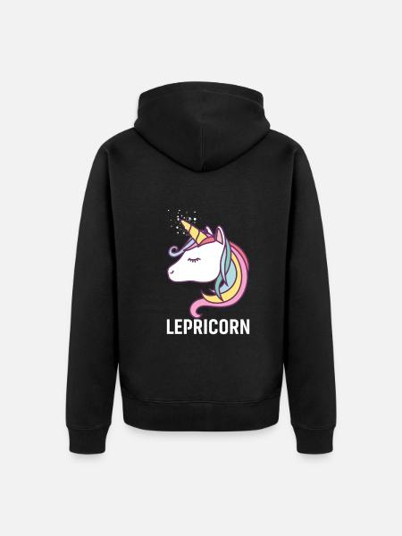 Lepricorn - Unisex Premium Organic Zip Hoodie - black