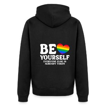 Soyez vous-même, tous les autres sont déjà pris. - Veste à capuche bio Premium Unisexe - noir - Dos - Nico (187cm)