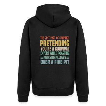 La meilleure partie du camping ? Prétendre que vous êtes un Surv - Veste à capuche bio Premium Unisexe - noir - Dos - Nico (187cm)