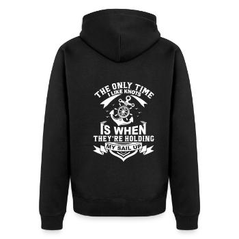 Guitarists Are Like Wizards, Casting Spells With E - Unisex Premium Organic Zip Hoodie - black - Back - Nico (187cm)