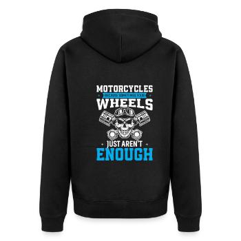 Motos : parce que parfois quatre roues juste ar - Veste à capuche bio Premium Unisexe - noir - Dos - Nico (187cm)