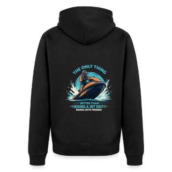 La seule chose meilleure que de faire du jet ski ? Monté - Veste à capuche bio Premium Unisexe - noir - Dos - Nico (187cm)