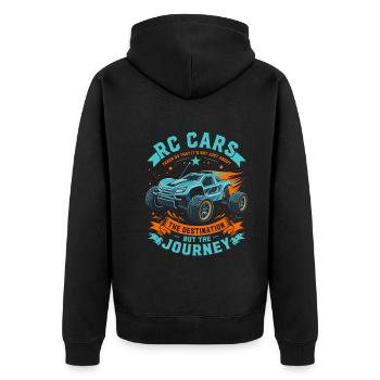 RC cars teach us that it’s not just about the dest - Unisex Premium Organic Zip Hoodie - black - Back - Nico (187cm)