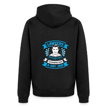 Avocats : Parce que même les super-héros ont besoin d’un travail de jour ! - Veste à capuche bio Premium Unisexe - noir - Dos - Nico (187cm)